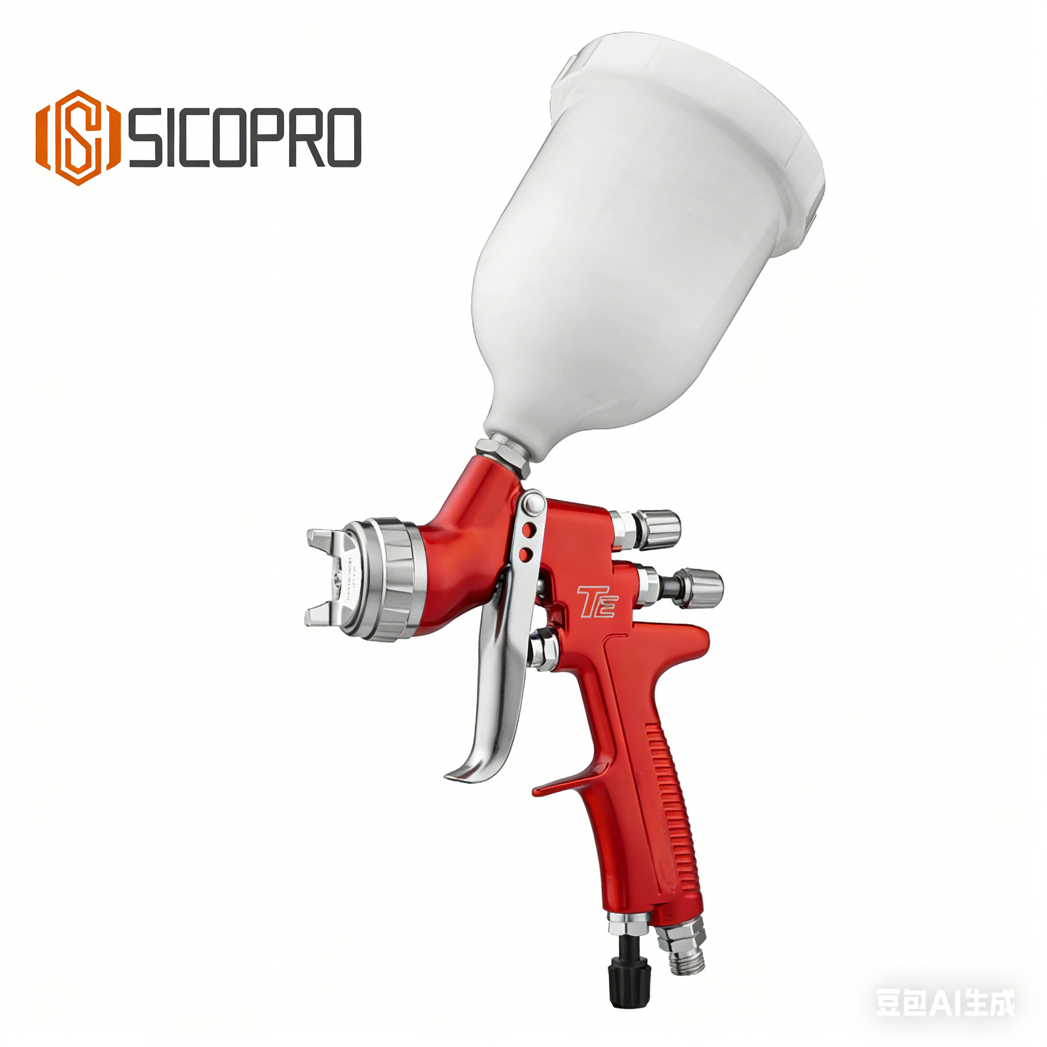 TE LVLP Spray Gun - Red | Professional Automotive Paint Sprayer