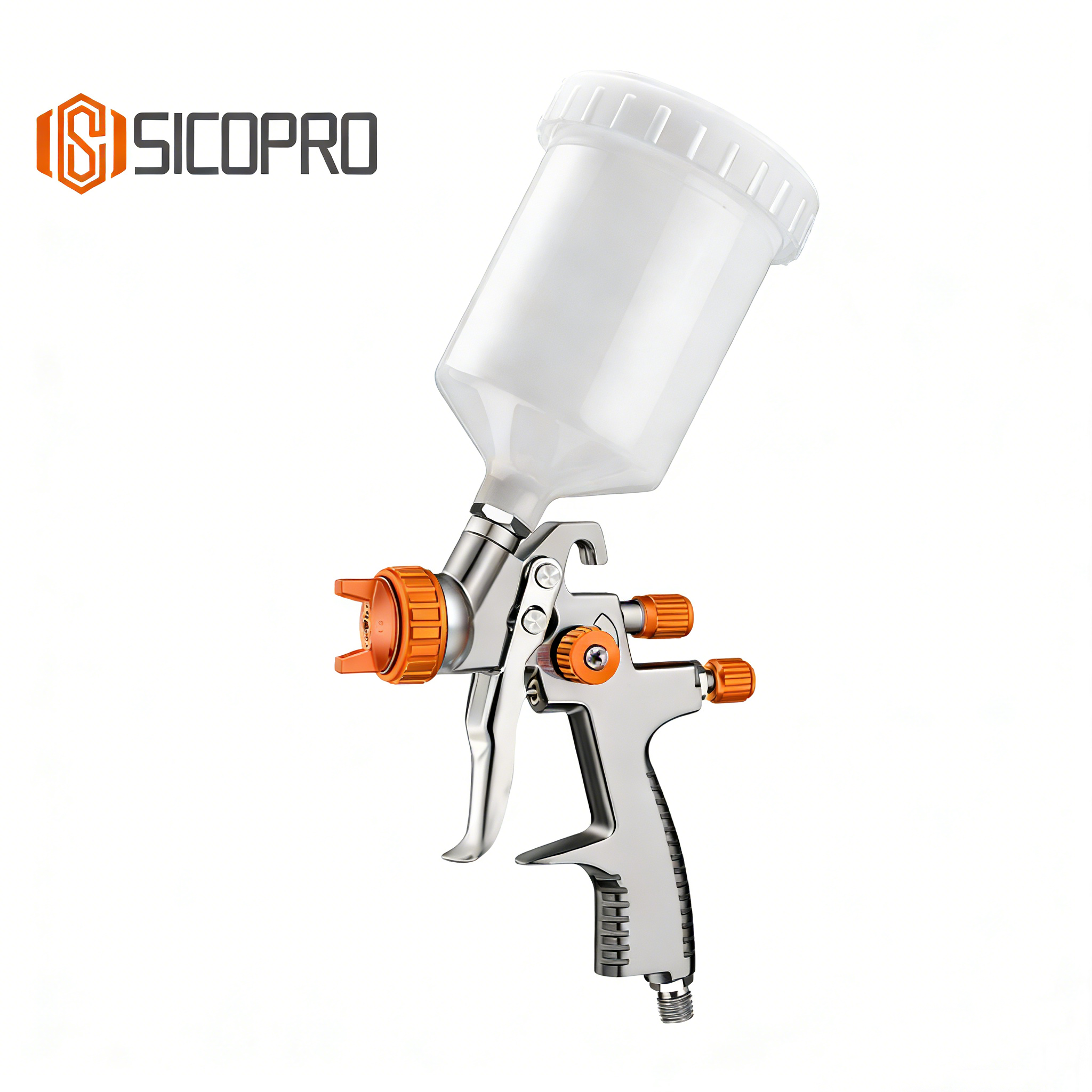SK2011 LVLP Gravity Feed Spray Gun - Orange Adjustment Knobs