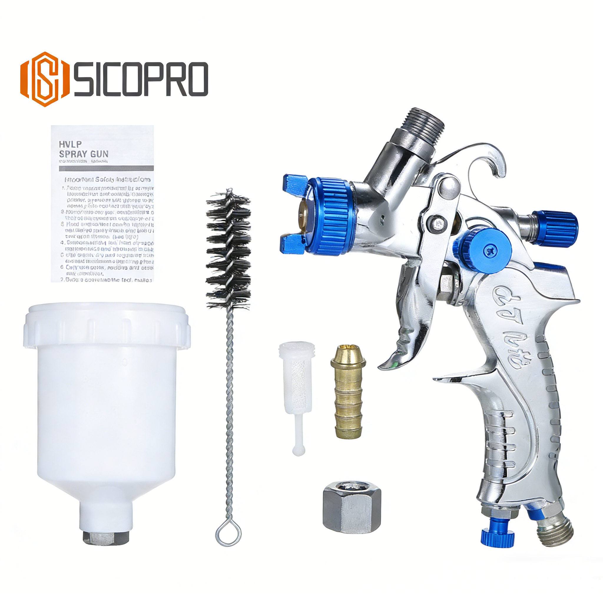 MINI2008 LVLP Spray Gun – Blue Control Knobs