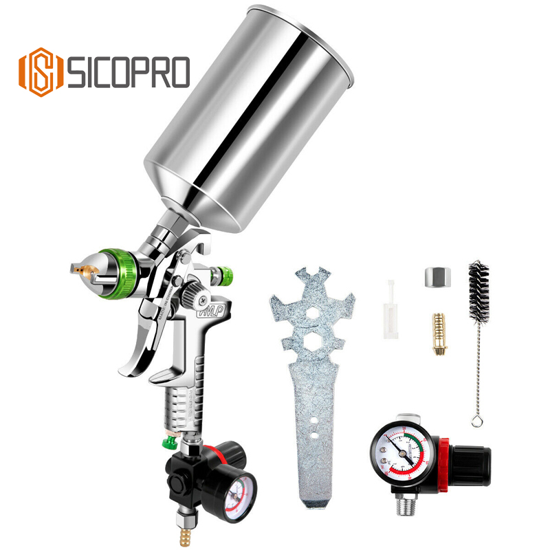 SICOPRO Professional LVLP Spray Gun Set for Automotive and Furniture Refinishing