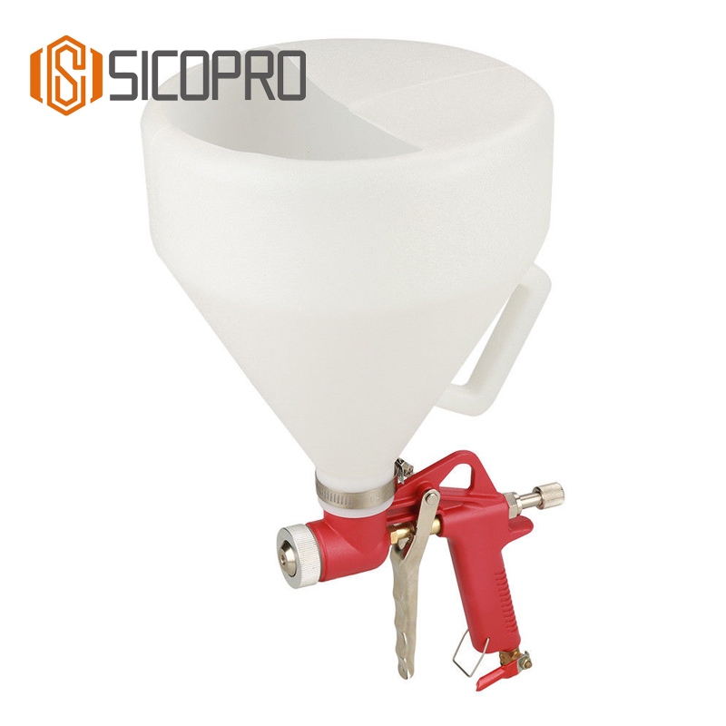 Fr301 Air Hopper gun Professional LVLP Gravity‑Feed Spray Gun – Red Heavy‑Duty Cup Version