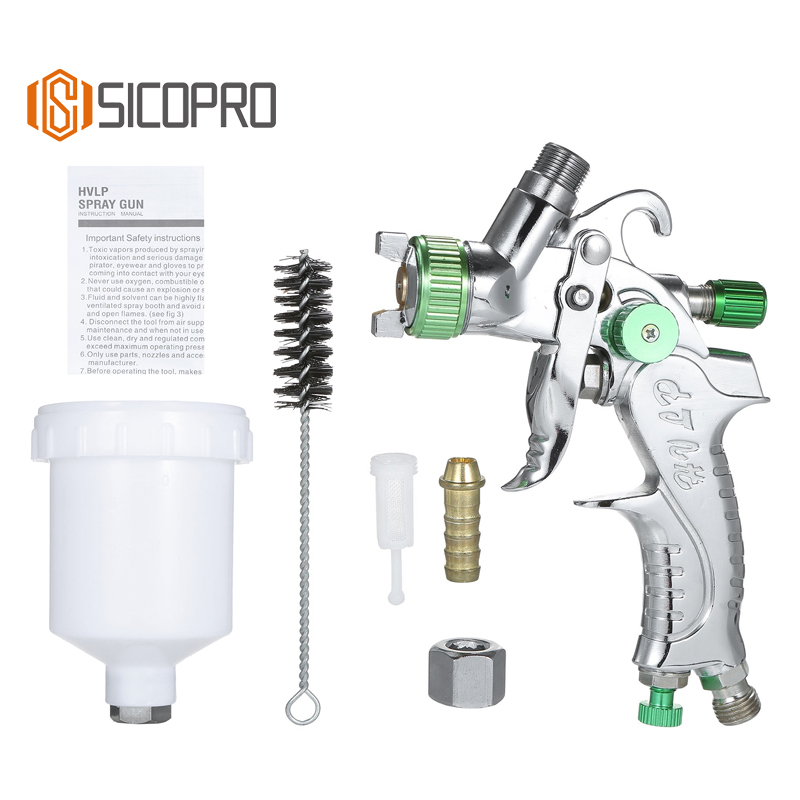 MINI2006 LVLP Spray Gun Set with Adjustable Nozzle and Cleaning Kit - Green Edition