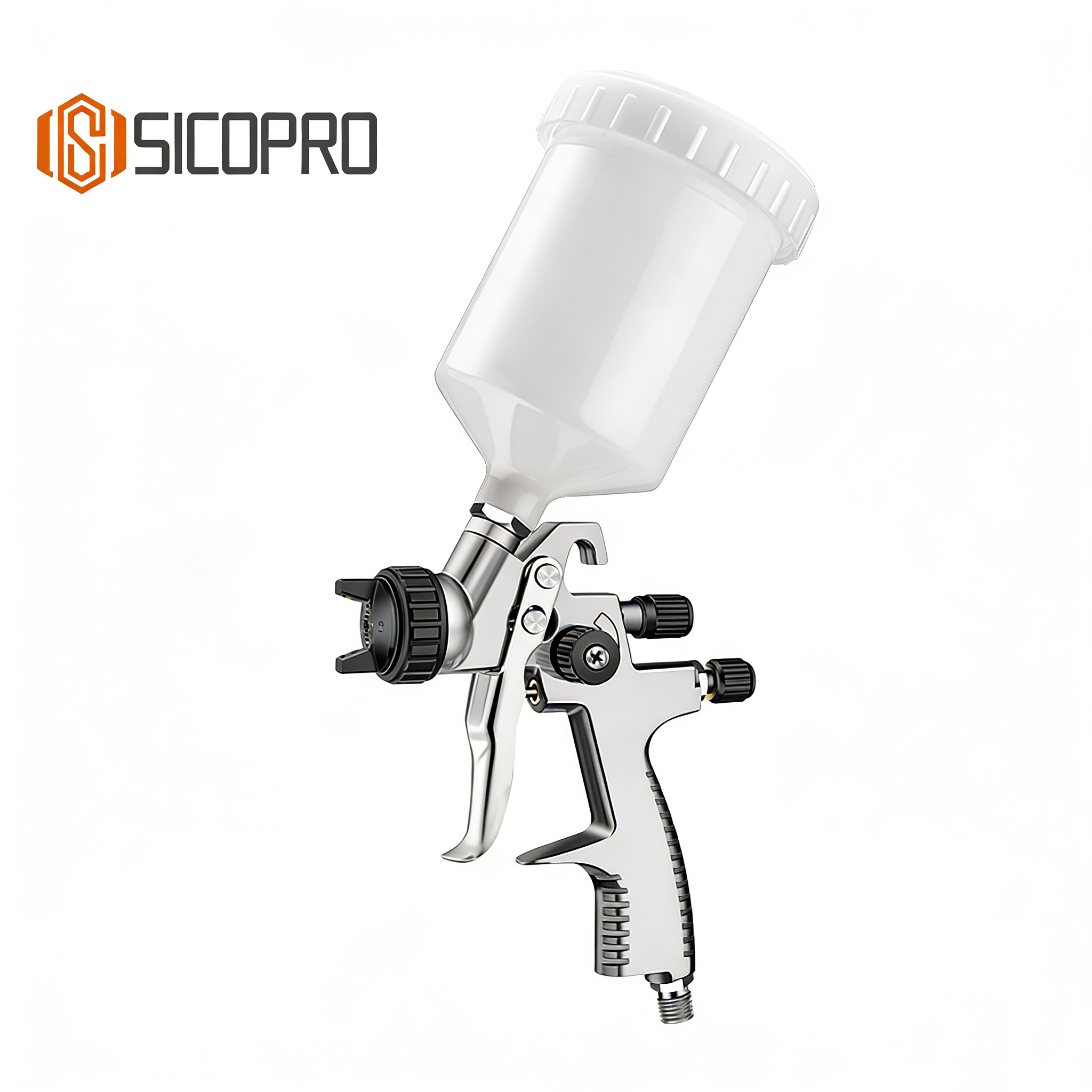 SK2011 LVLP Gravity Feed Spray Gun - Black Adjustment Knobs