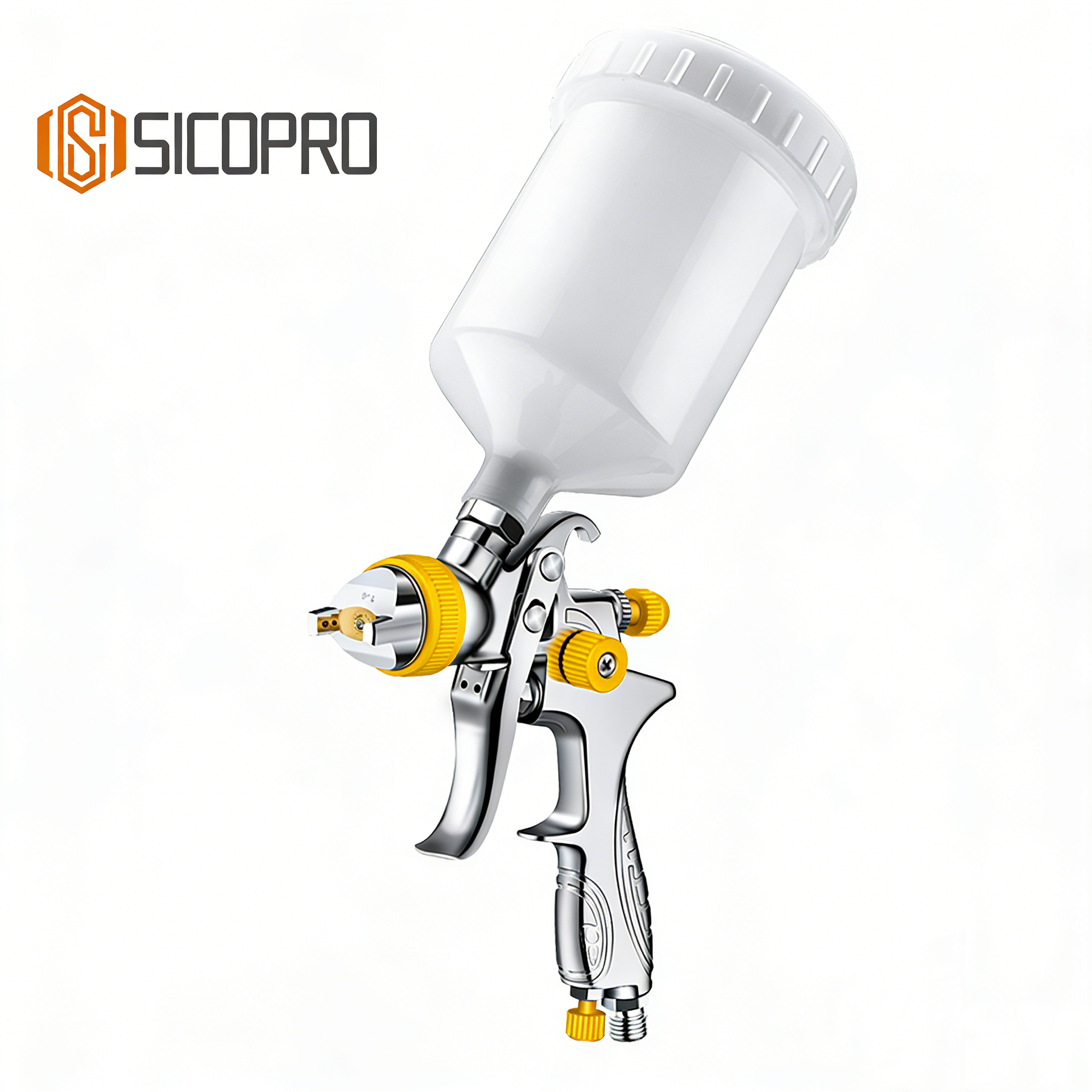 SICOPRO H887 LVLP Gravity Feed Spray Gun – Yellow Control