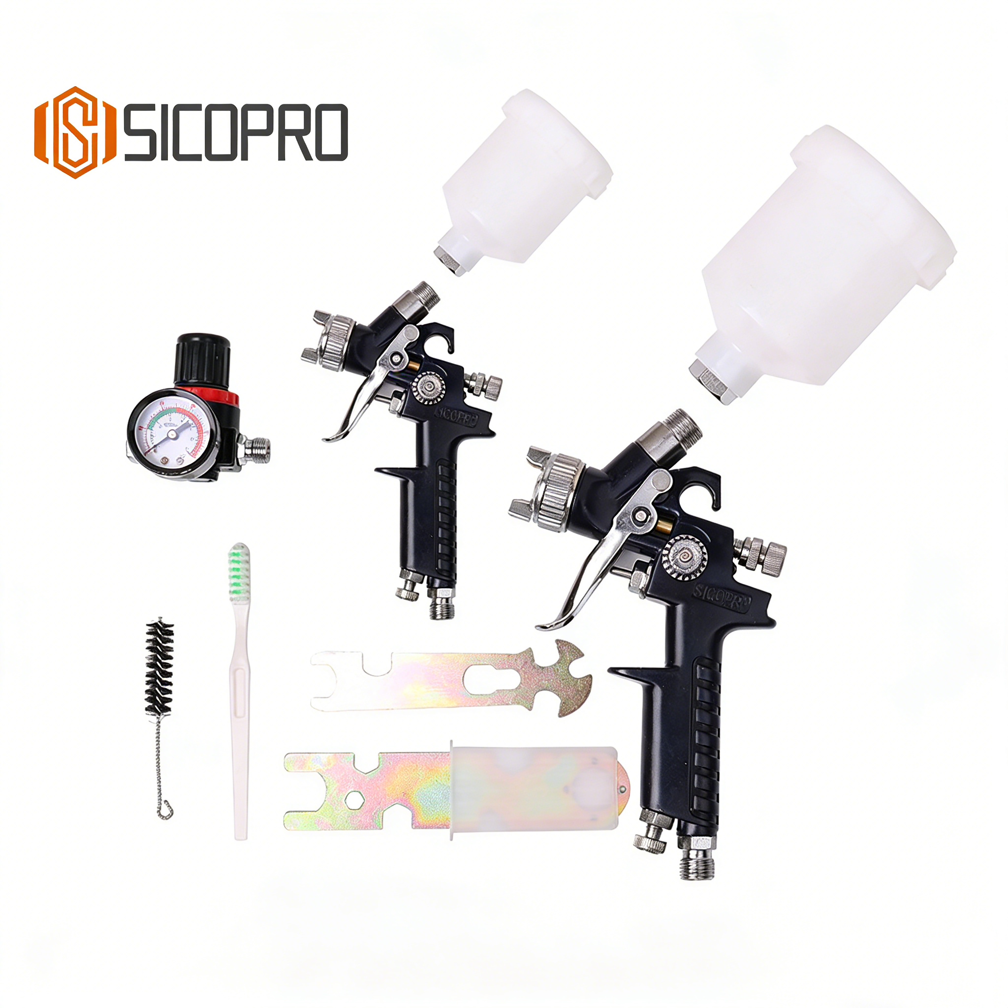 SICOPRO H827 Kit LVLP Spray Gun Set – Automotive & Furniture Refinish Paint Tool