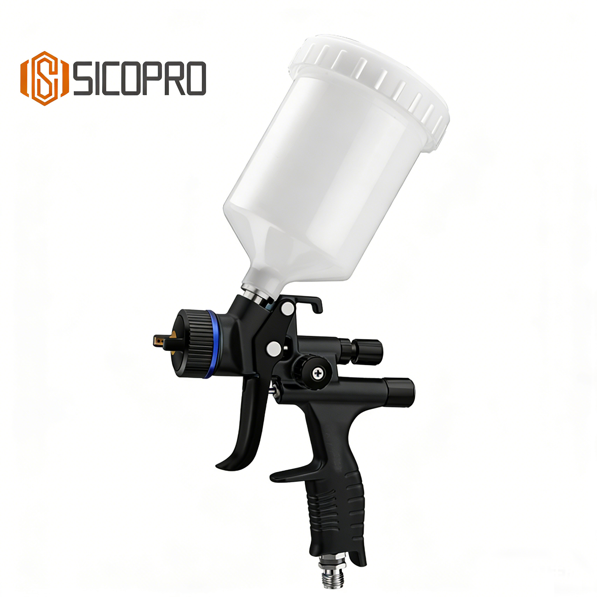 SICOPRO SK2021 Black LVLP Spray Gun 600ml - Automotive & Industrial Paint Tool