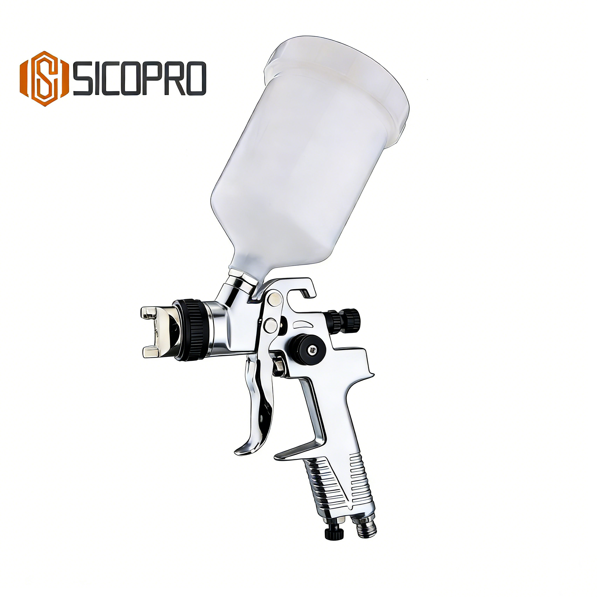 H970 LVLP Gravity Feed Spray Gun – Yellow Control Knobs Version