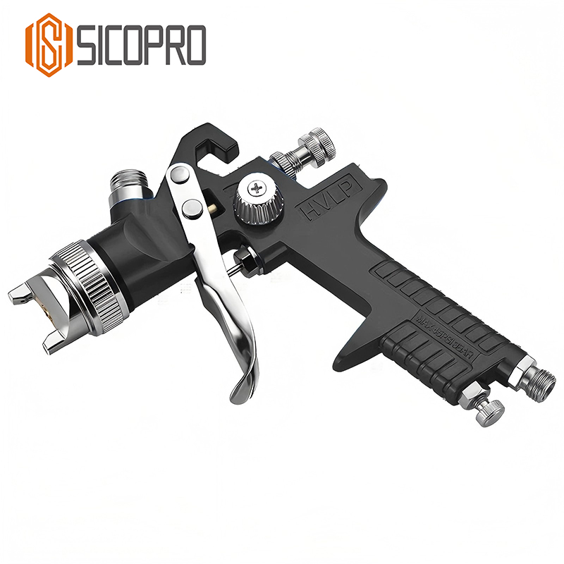 Matte Black LVLP Spray Gun SK-827A - No Cup Edition for Professional Finishing