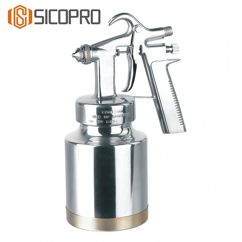 Model 527 LVLP Spray Gun with Suction Feed Stainless Steel Cup