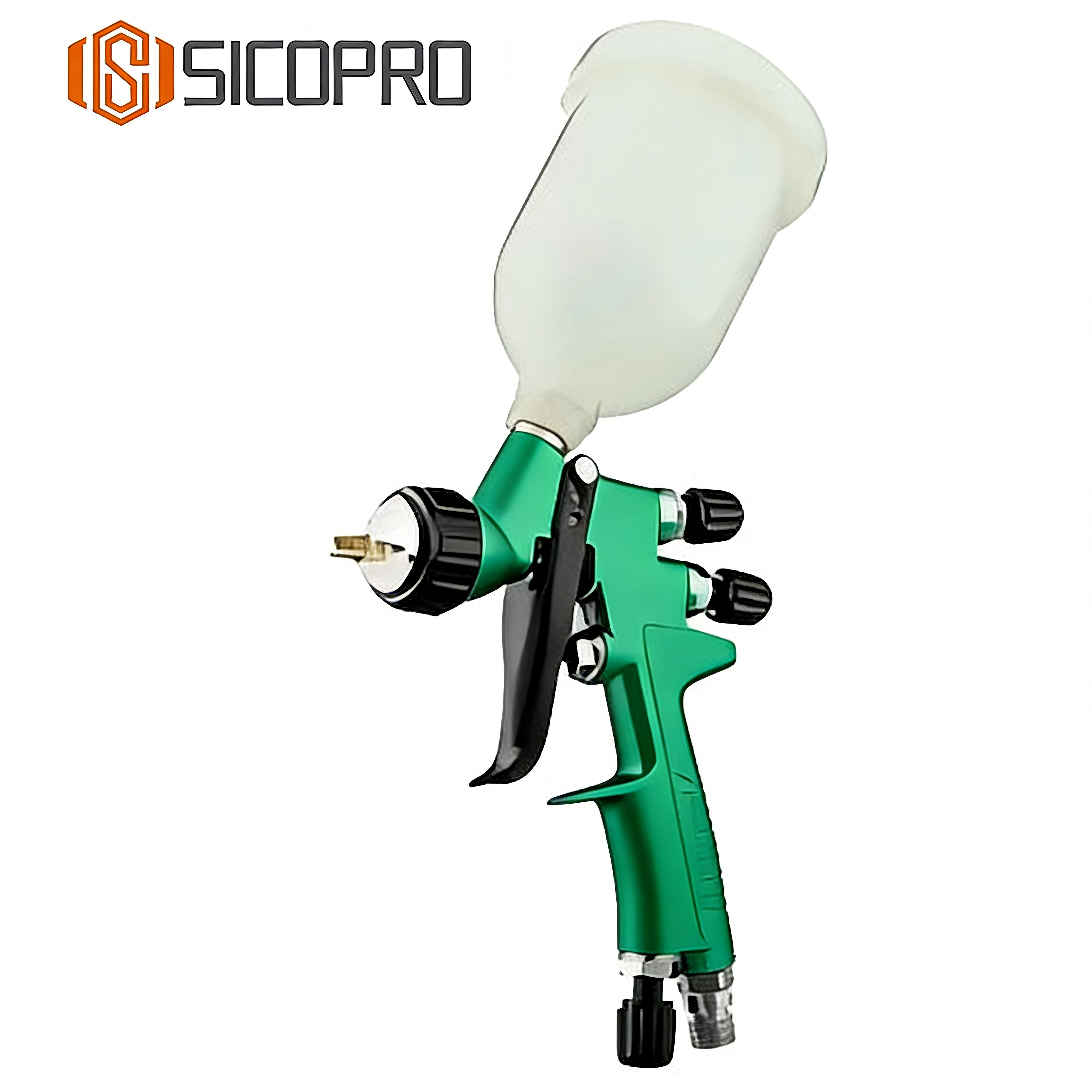Mini888 Green LVLP Gravity Spray Gun for Automotive Refinishing