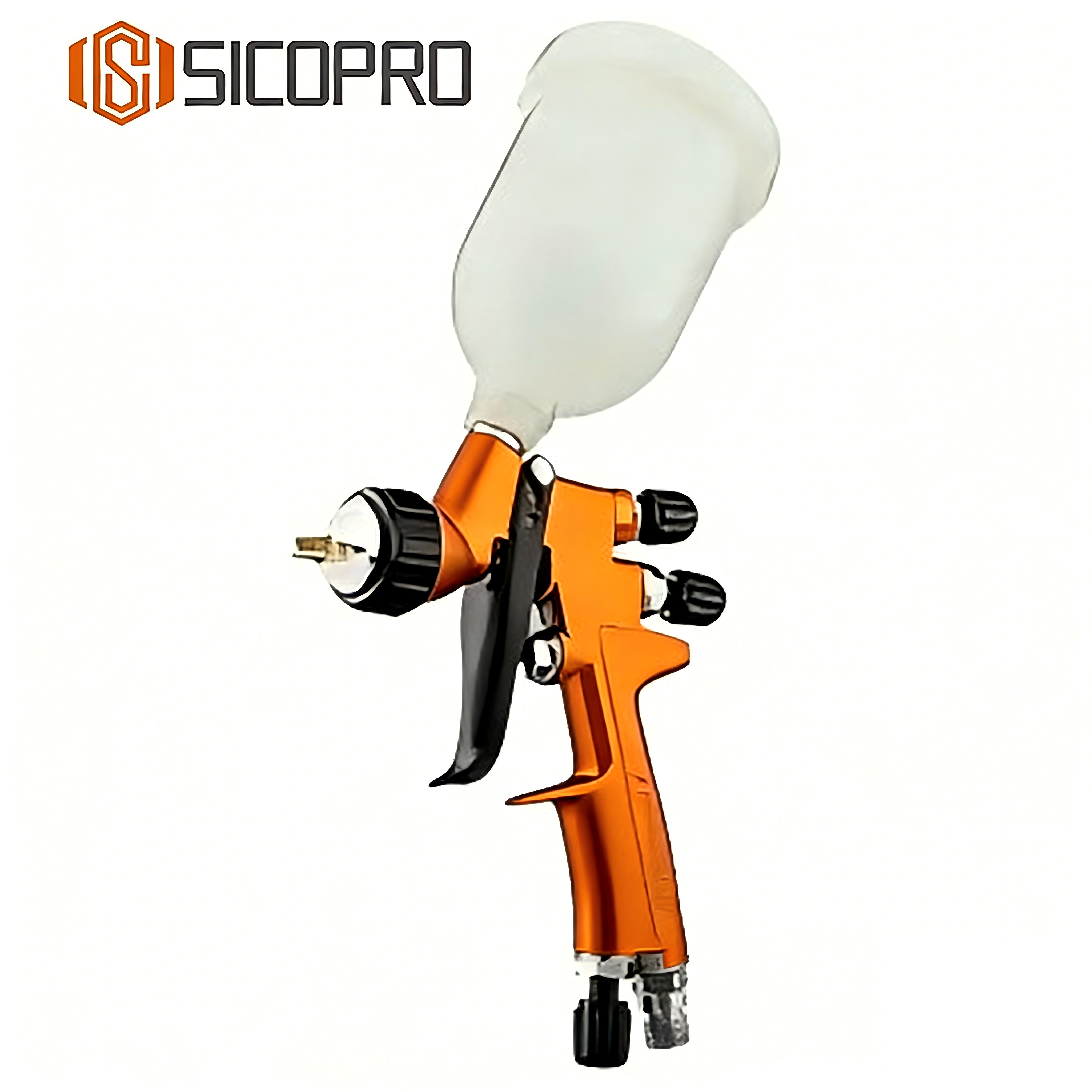 Mini888 Orange LVLP Gravity Spray Gun for Automotive Refinishing