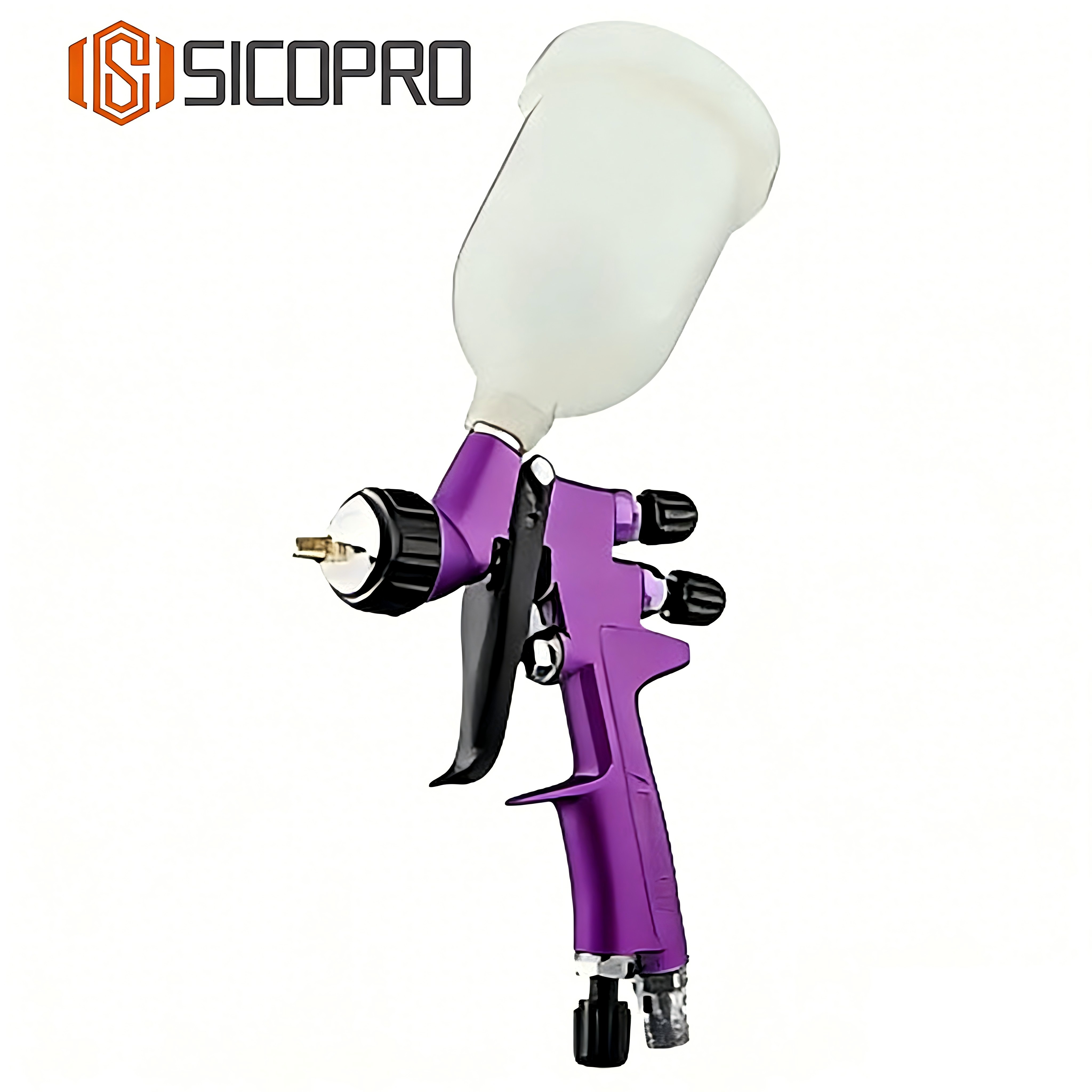 Mini888 Purple LVLP Gravity Spray Gun for Automotive Refinishing