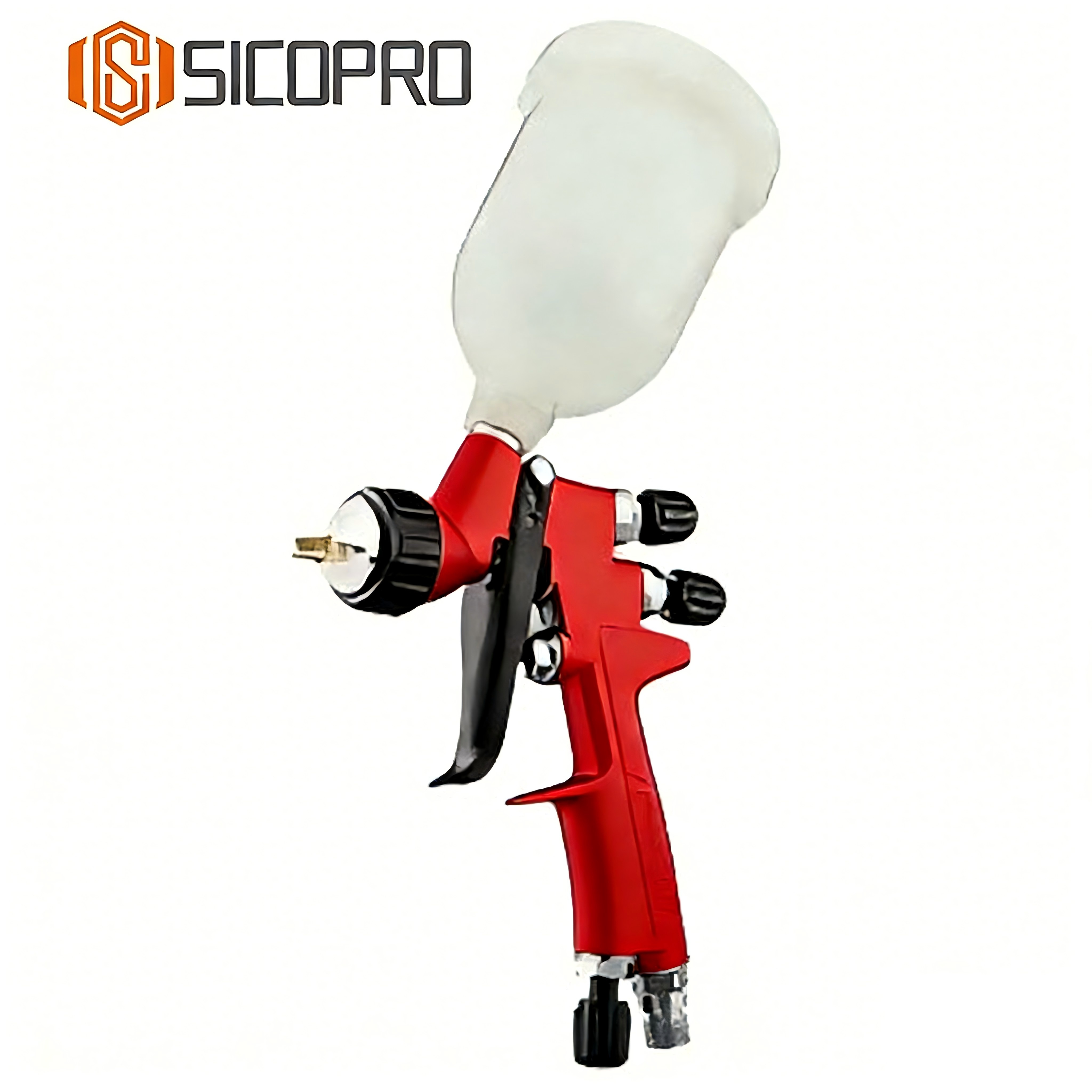 Mini888 Red LVLP Gravity Spray Gun for Automotive Refinishing