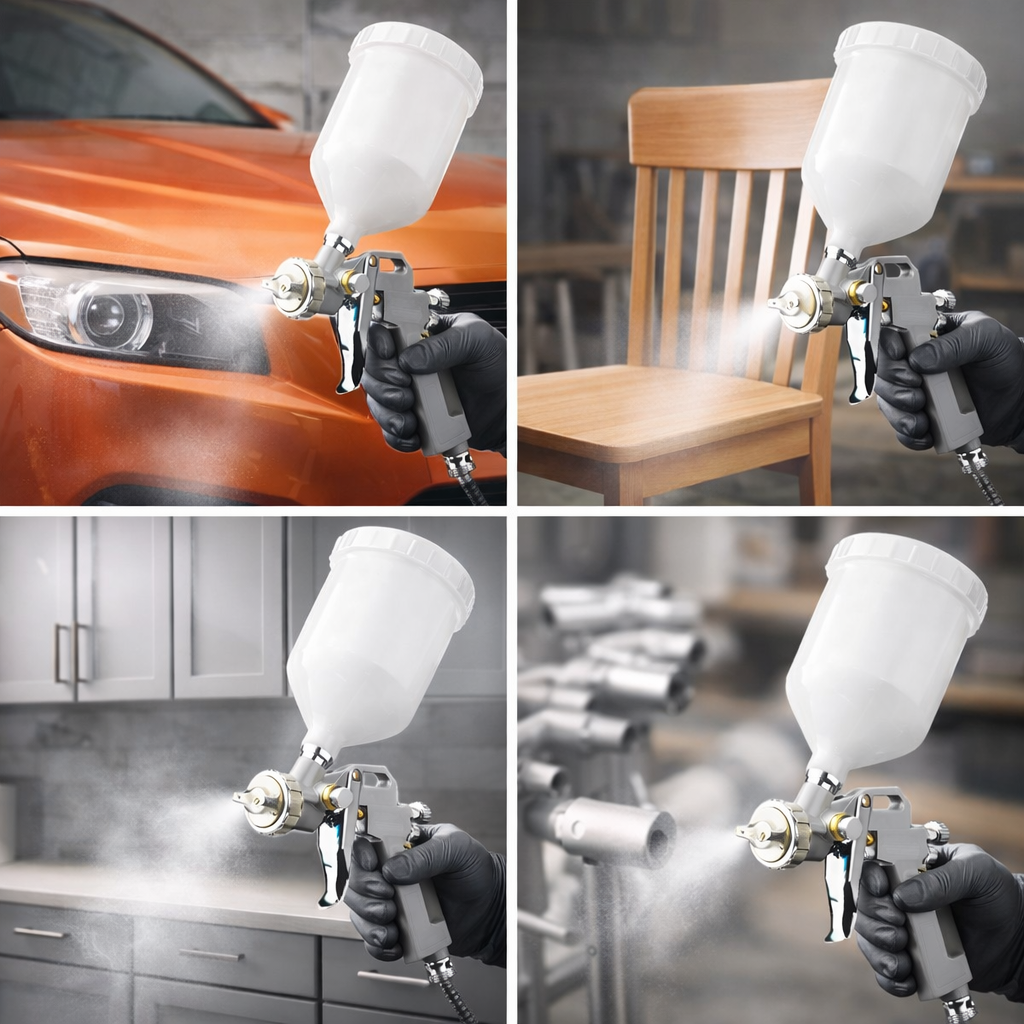 LVLP Precision Atomization Spray Gun for Auto Refinish & Furniture