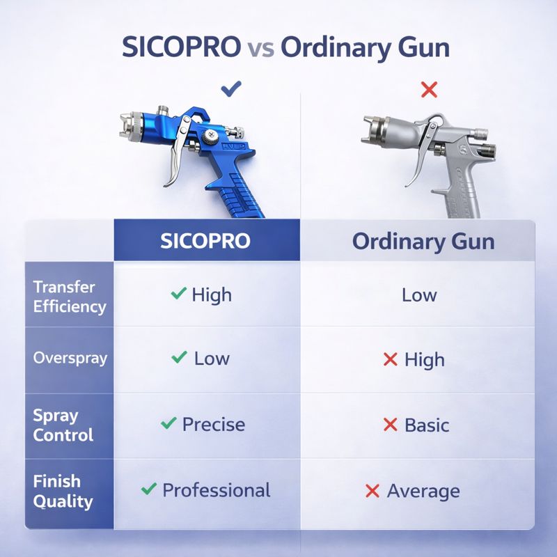 Durable Stainless Steel Nozzle LVLP Spray Gun – Anti-Slip Grip, Precision Trigger