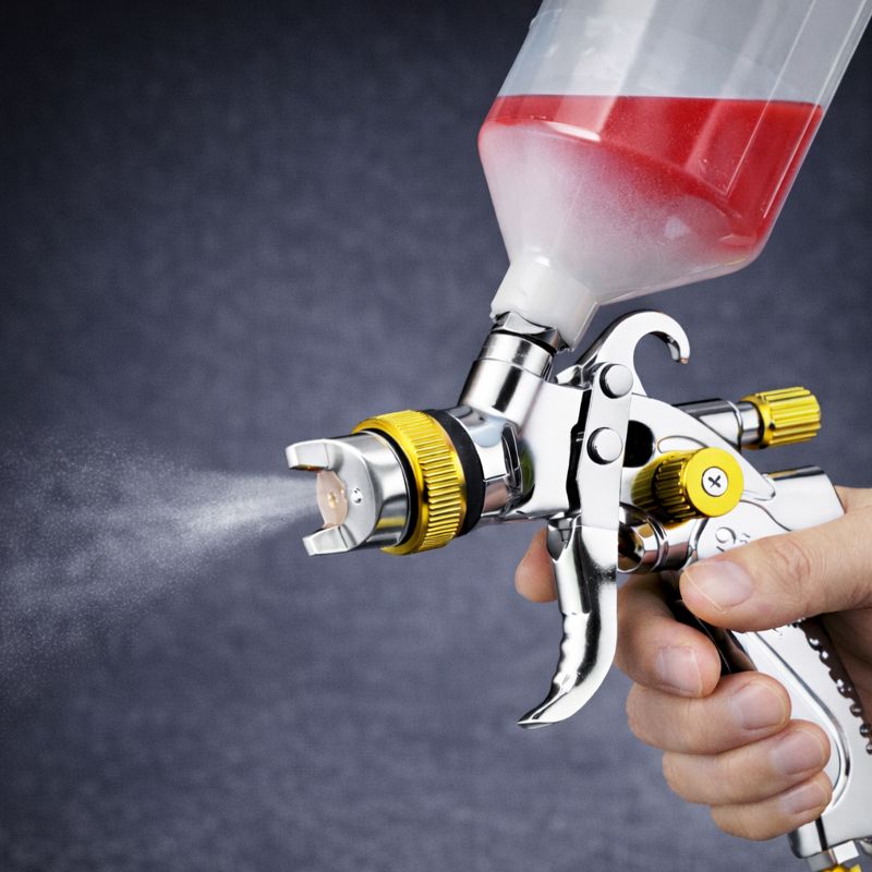 Smooth Atomization LVLP Refinished Spray Gun Kit with Multiple Nozzles – Precision Painting for Auto, Furniture & DIY