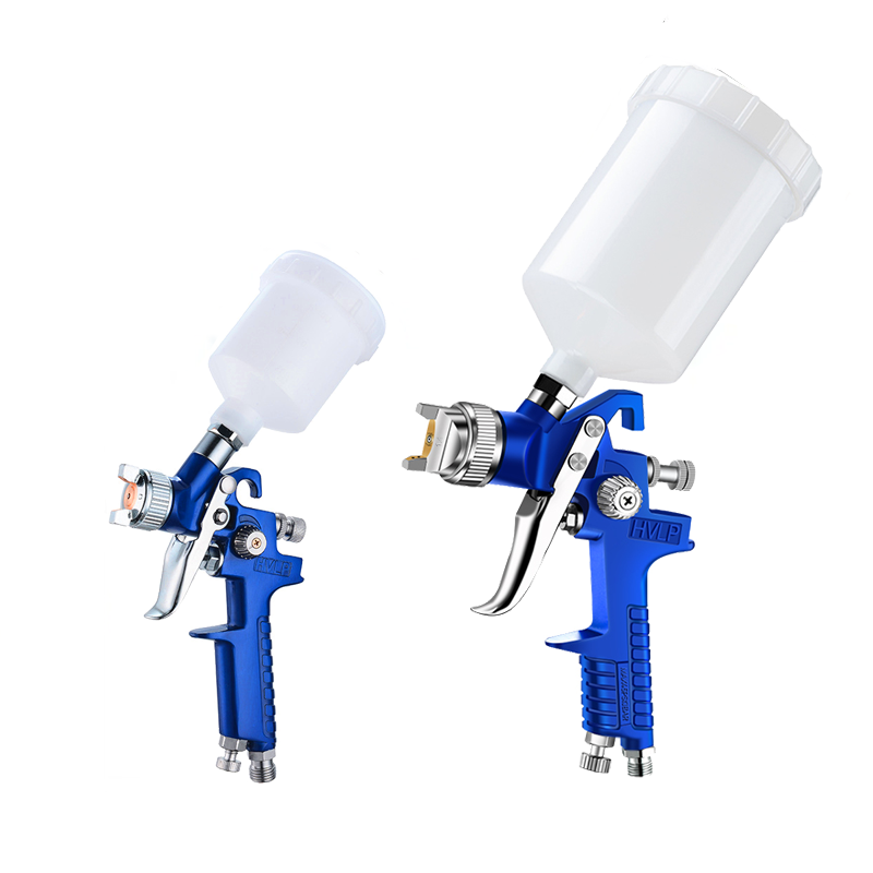 H-827P + H-2000P LVLP Spray Gun Kit with MF-07 Regulator & MF-01 Filter – 0.8/1.4/1.7mm Nozzles + Full Accessories