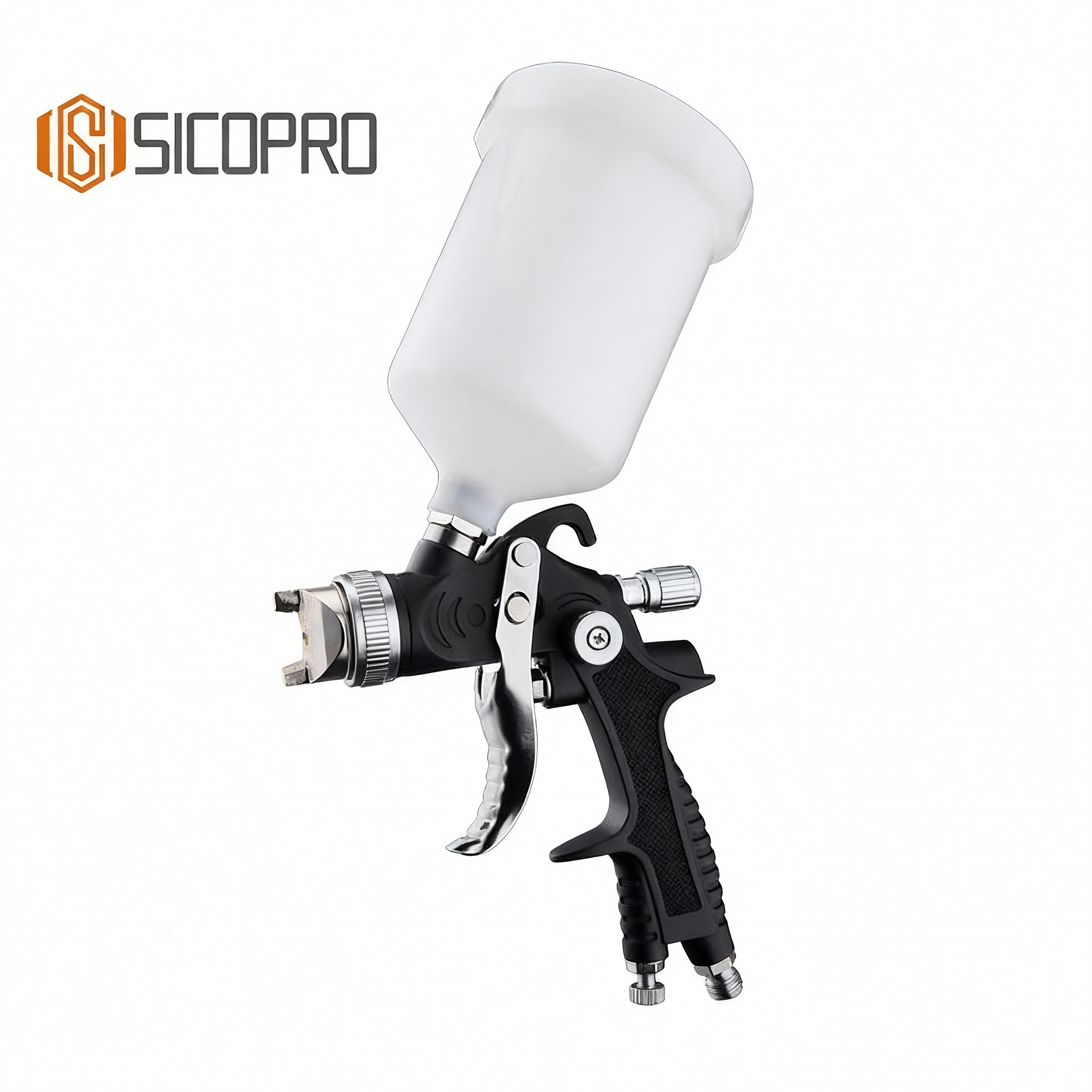 High-Efficiency LVLP Gravity Feed Spray Gun with 600ml Plastic Cup for Automotive & Furniture Painting