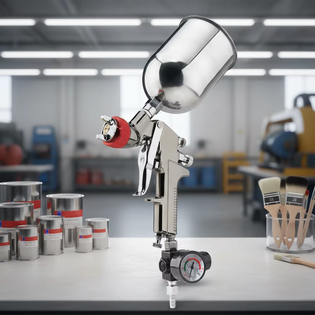 Professional LVLP Spray Gun with Metal Cup for Industrial Coating