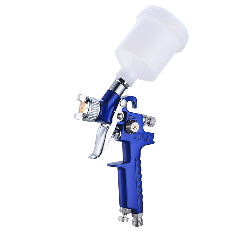 SICOPRO Blue LVLP Spray Gun Set – H-827P & H-2000P with Plastic Cups and Tools in Kraft Box