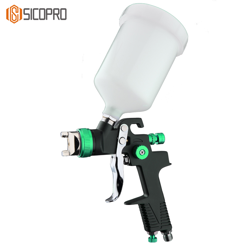 H-970P Black-Green LVLP Spray Gun – Precision Gravity Paint Tool