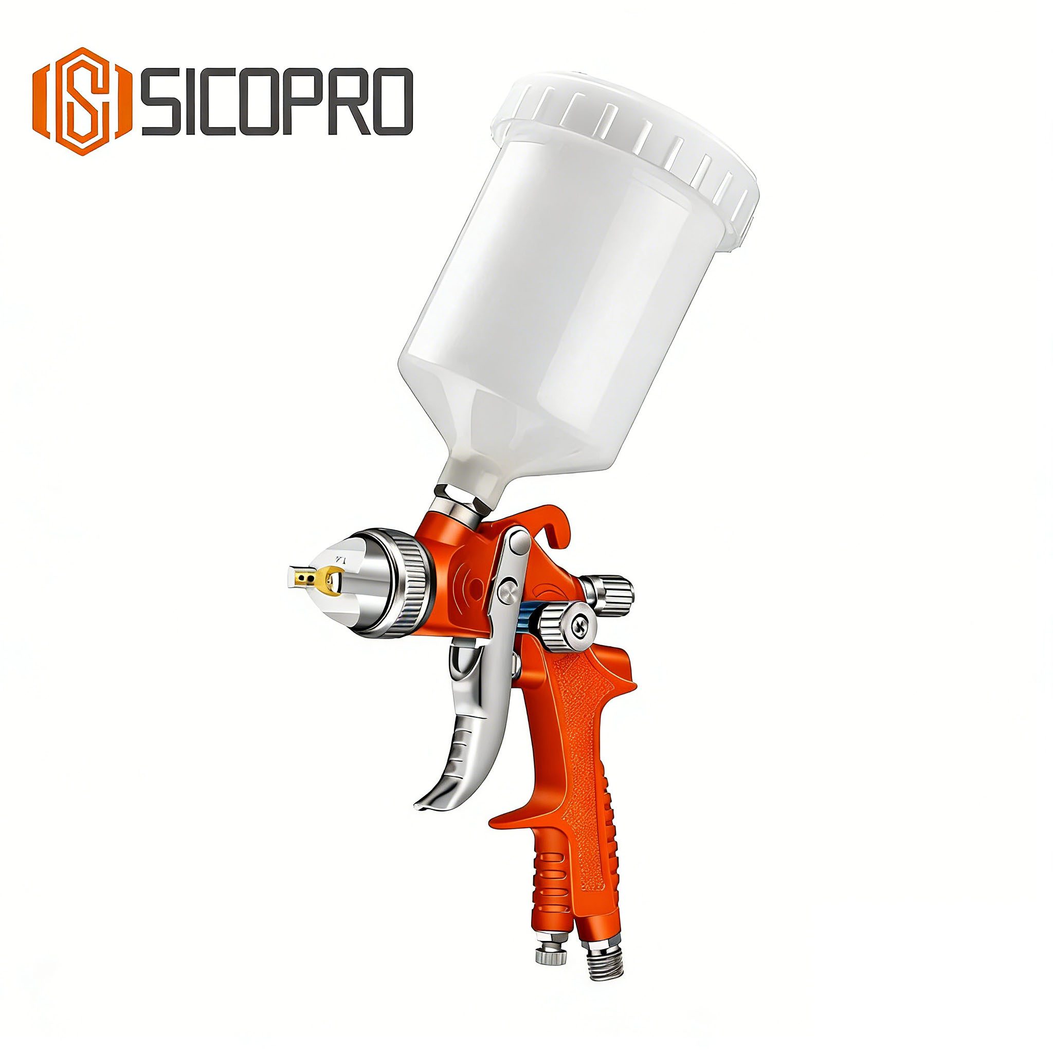 SK-897 LVLP Gravity Feed Spray Gun - Orange
