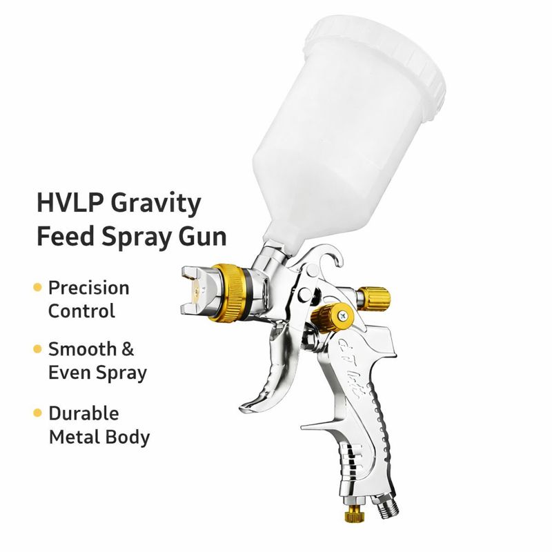LVLP Gravity Spray Gun for Smooth Finish – 1.4/1.7/2.0mm Nozzles