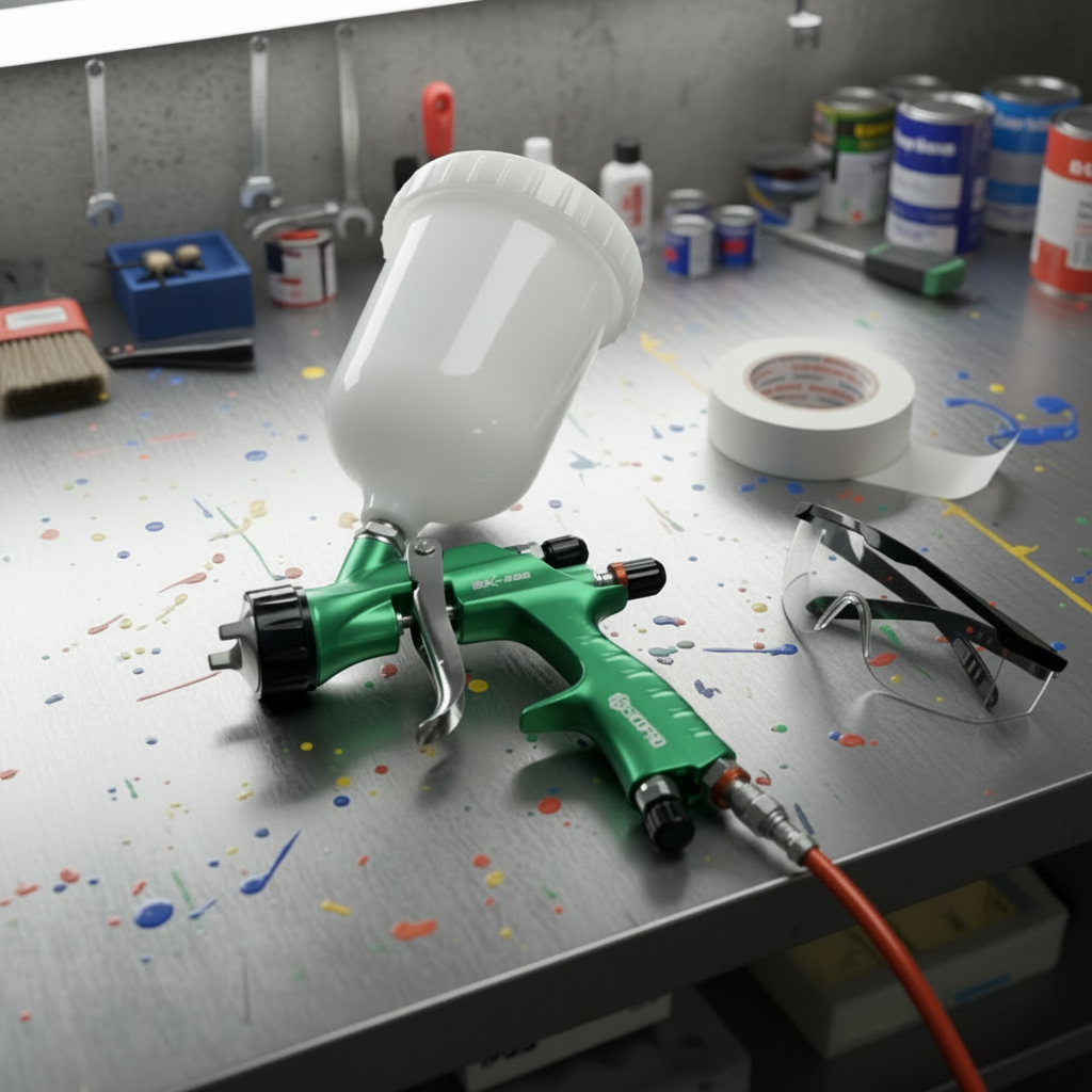 SK-300 Industrial Teflon Refinished LVLP Paint Spray Gun