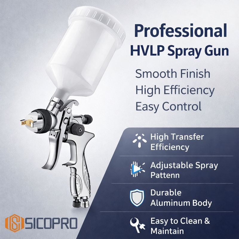 SICOPRO SK-887 Professional LVLP Spray Gun - Smooth Finish & Control