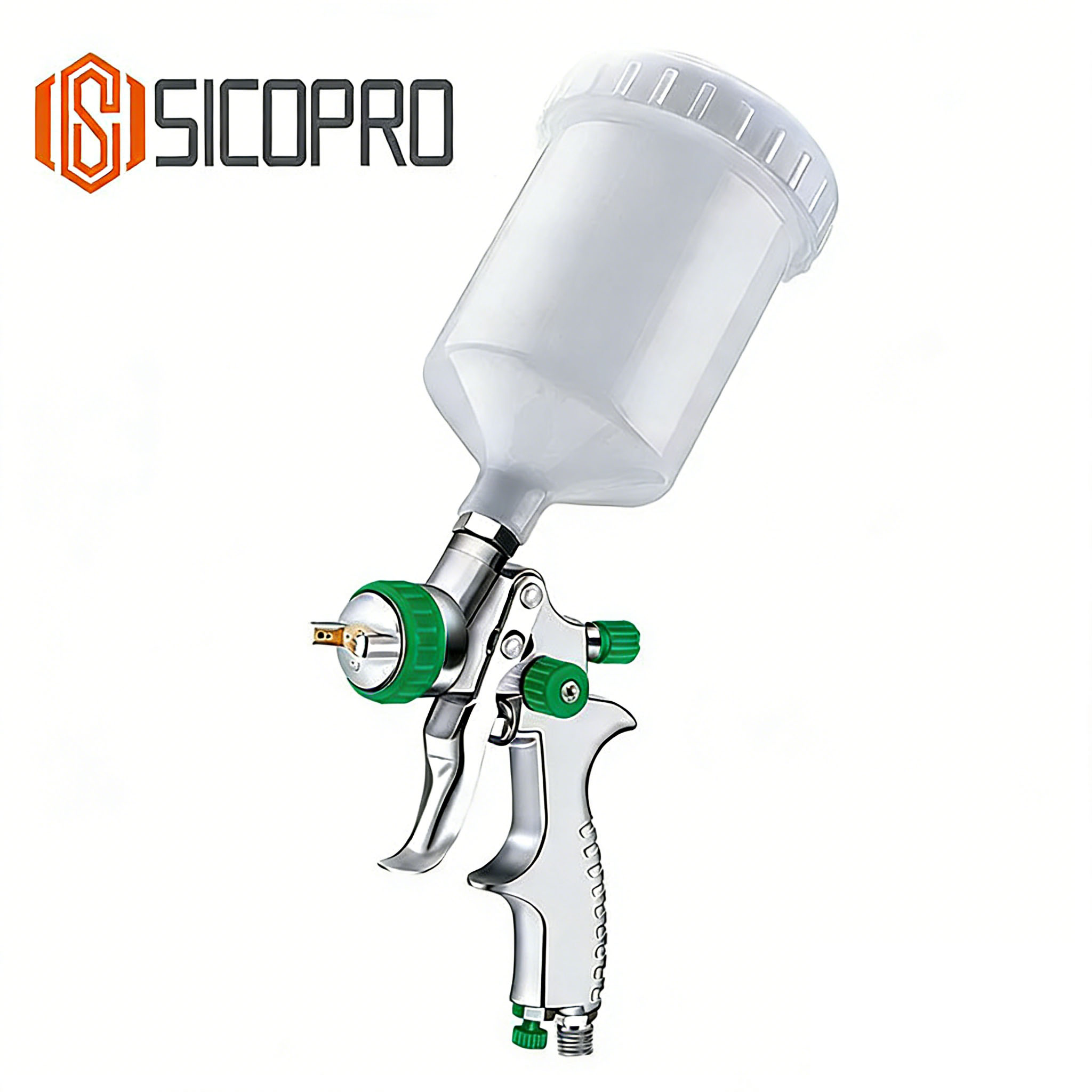 SK-2010 LVLP Gravity Spray Gun - Green Chrome Edition