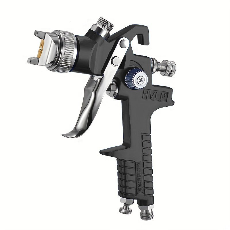 SICOPRO Black LVLP Spray Gun Set – H-827P & H-2000P with Aluminum Cups and Accessories in Kraft Box