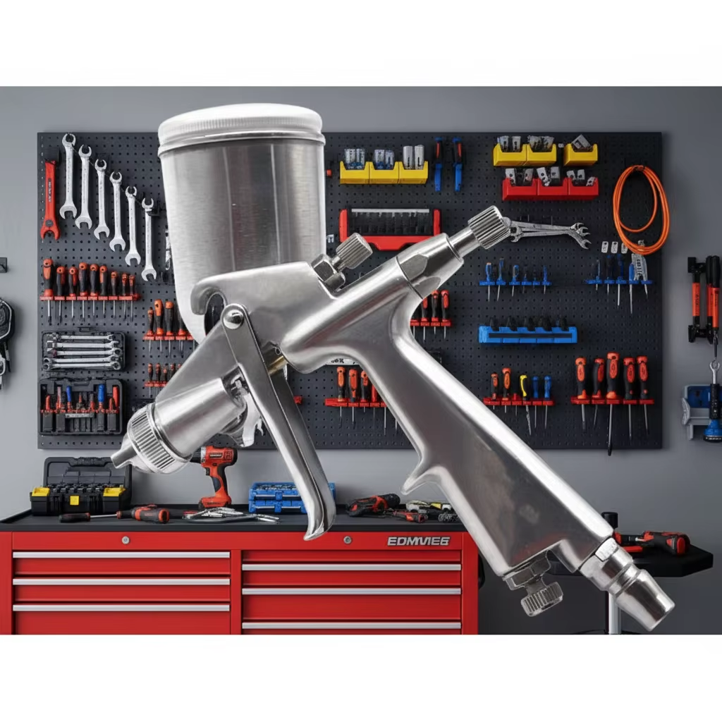 LVLP 0.5mm Detail Paint Spray Gun 125ml Aluminum Gravity Sprayer