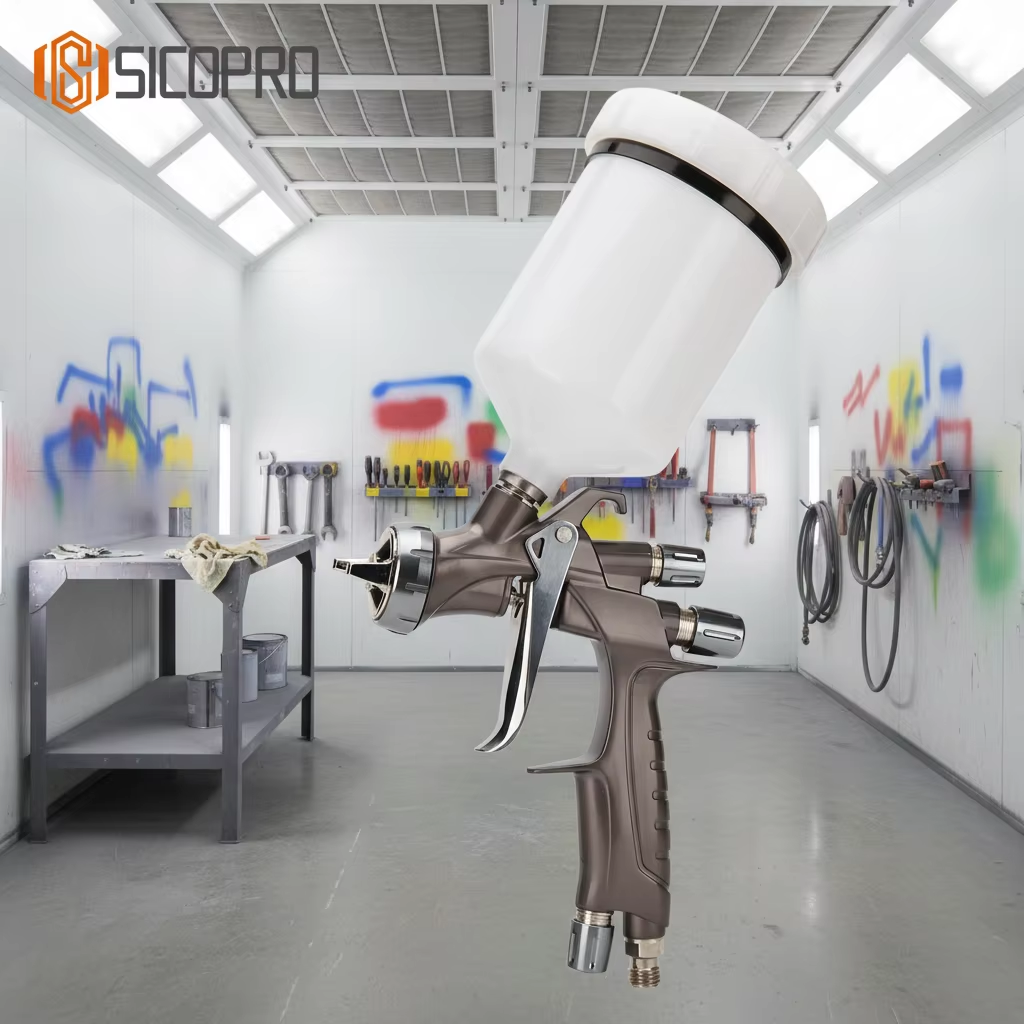 Automotive Refinishing Car Body Repair Refinished Painting LVLP Spray Gun 600ml