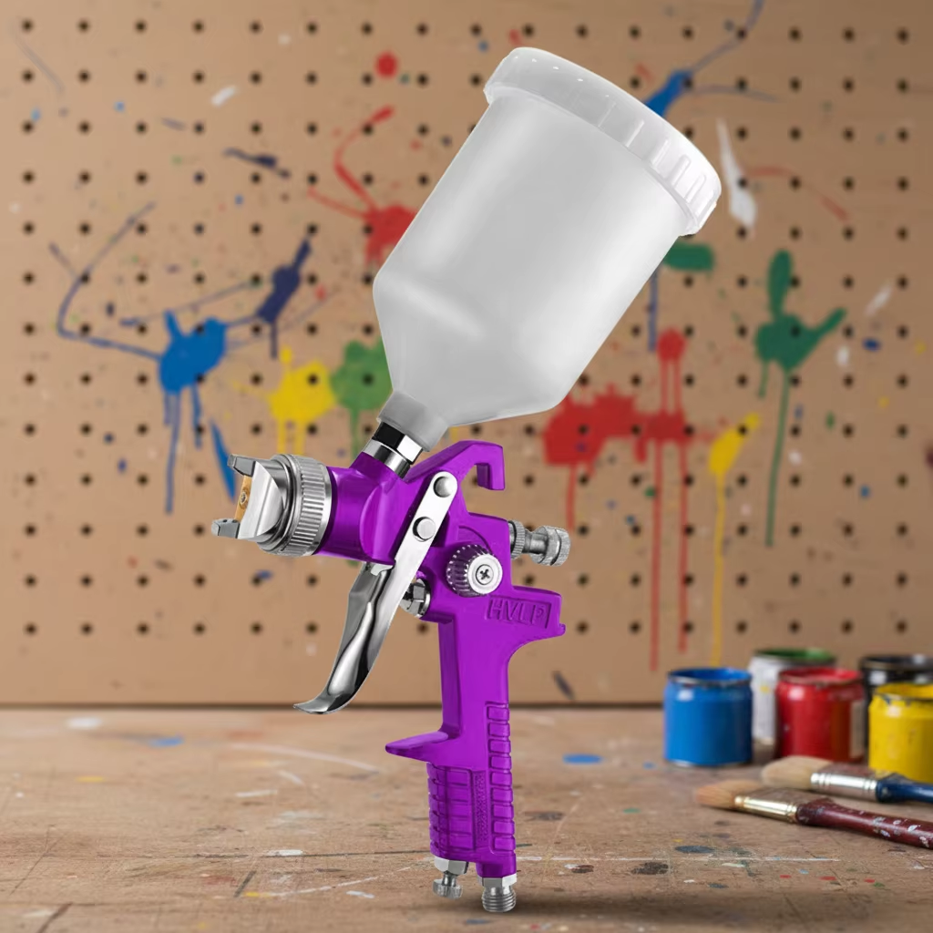 H-827P LVLP Spray Gun Purple Gravity Type – Professional Refinish Tool (Link 1)