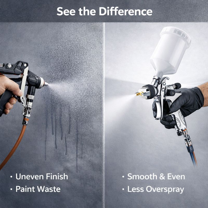 SICOPRO SK-887 LVLP Spray Gun - Overspray Control & Flawless Coverage