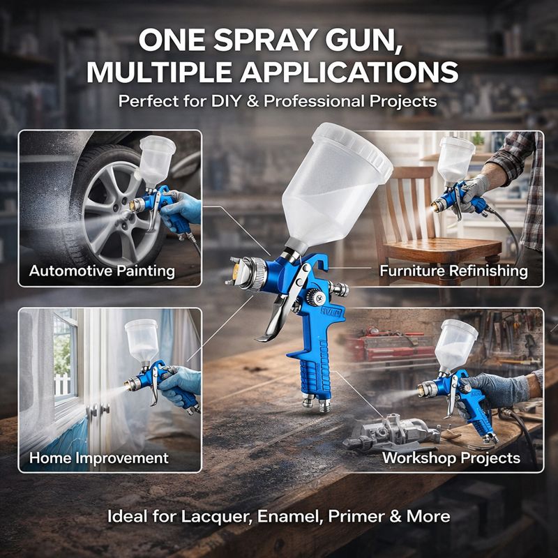 Refinished Painting LVLP Spray Gun – Ideal for Automotive & DIY Projects