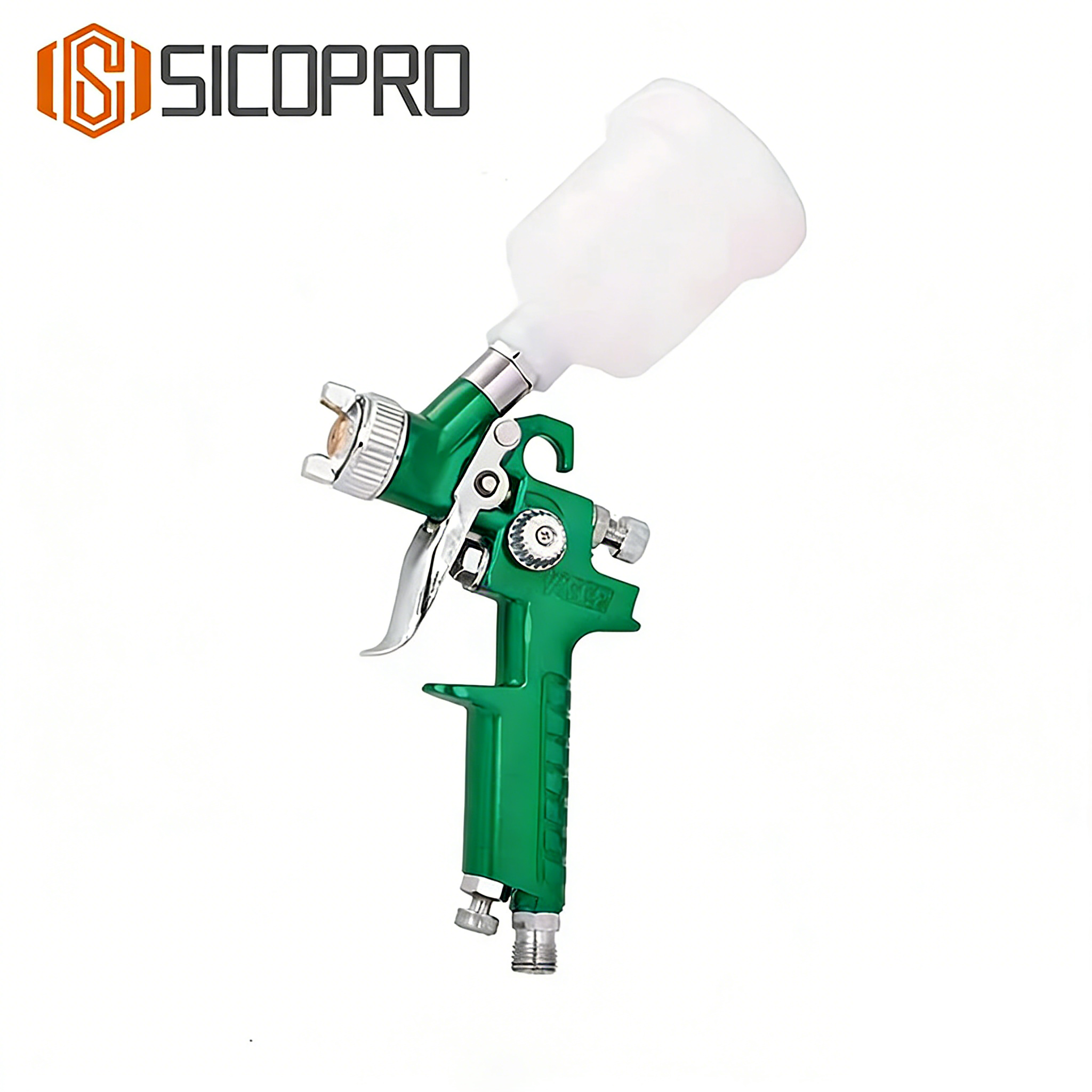 SICOPRO Green HVLP Gravity Spray Gun – Professional Automotive Paint Gun