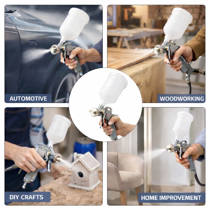 All-In-One LVLP Spray Gun Kit with Cleaning Tools & Accessories