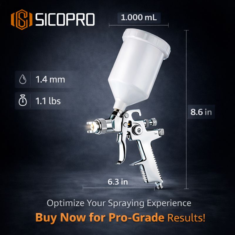 SICOPRO LVLP Spray Gun – Optimized for Pro-Grade Spraying
