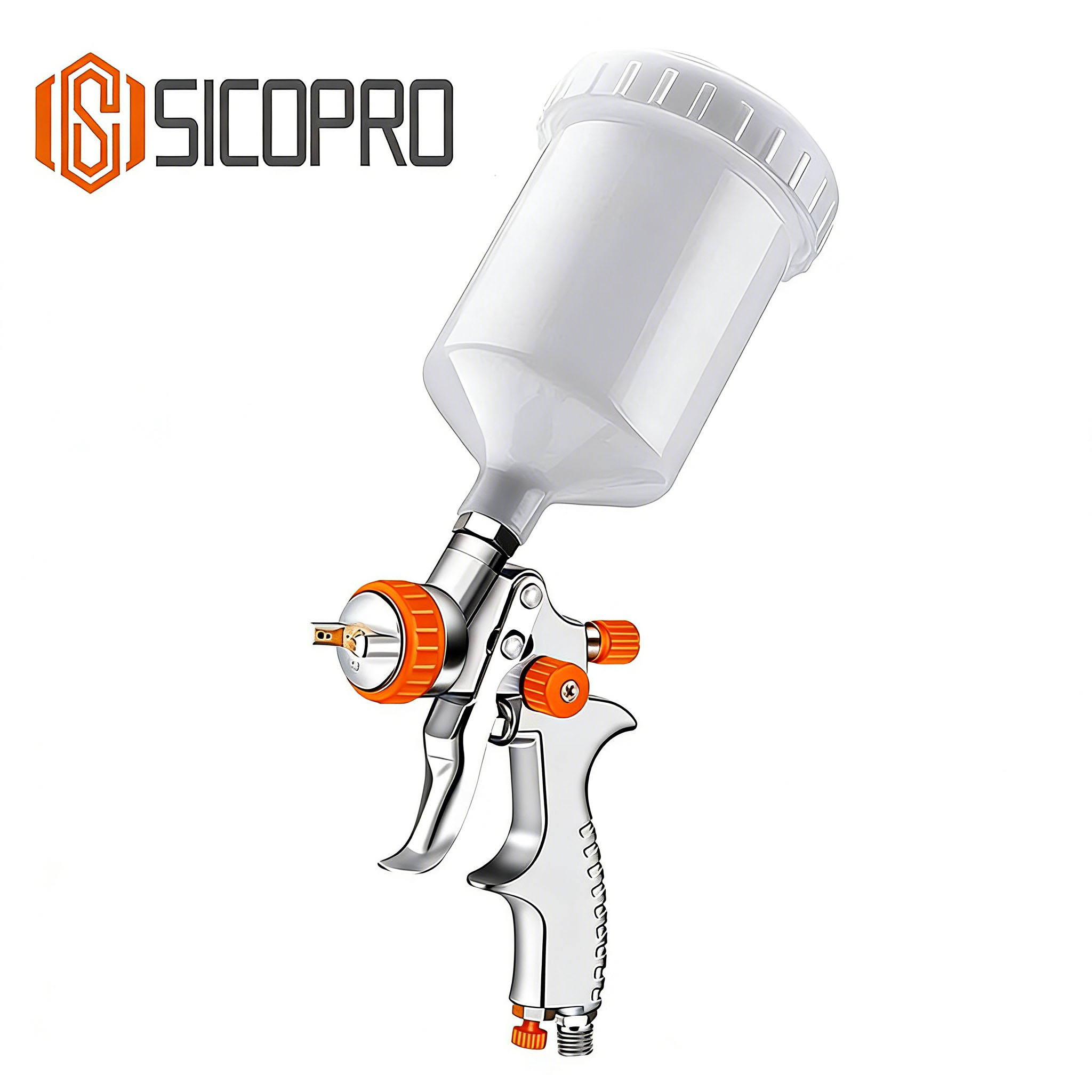 SK-2010 LVLP Gravity Spray Gun - Orange Chrome Edition