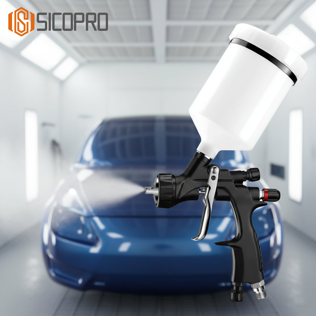 SK-8007 LVLP Gravity Feed Spray Gun – High Efficiency for Professional Finishing