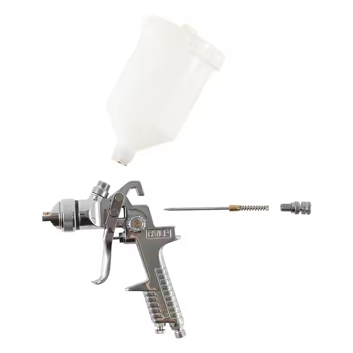 H-827P LVLP Chrome Spray Gun with Plastic Cup