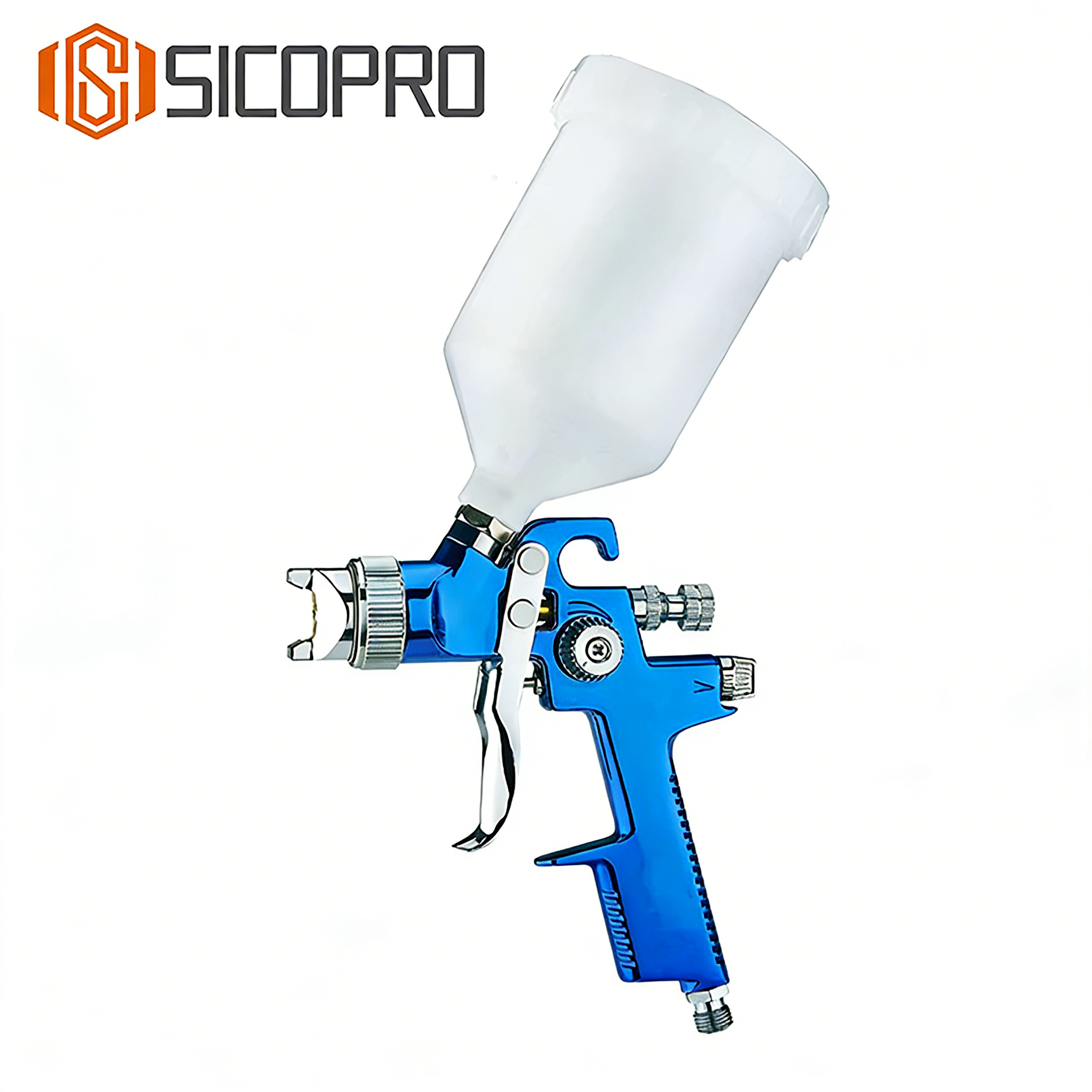 SICOPRO Blue LVLP Gravity Feed Spray Gun AB-17P