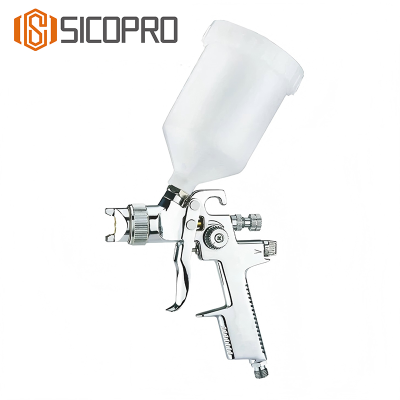 SICOPRO Silver LVLP Gravity Feed Spray Gun AB-17P
