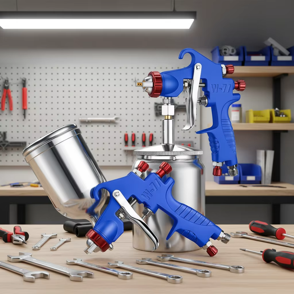 W-71 LVLP Spray Gun Professional Gravity Feed Coating Tool (Unit 7)