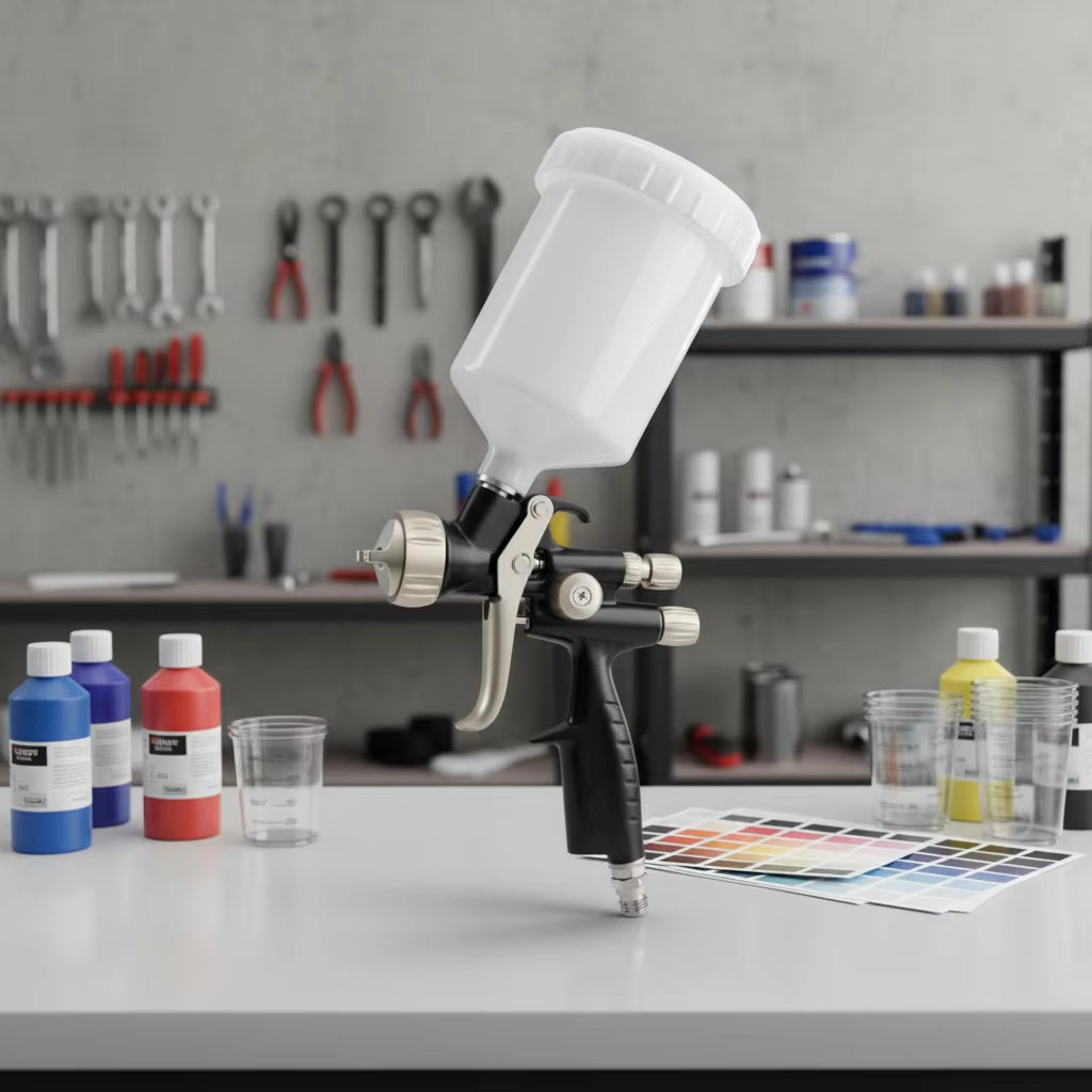 SK-2001 LVLP Spray Gun Professional Refinish Paint Tool Gravity Feed