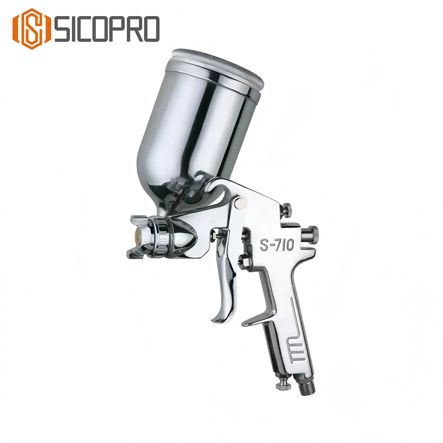 S-710G LVLP Spray Gun with Stainless Steel Gravity Cup