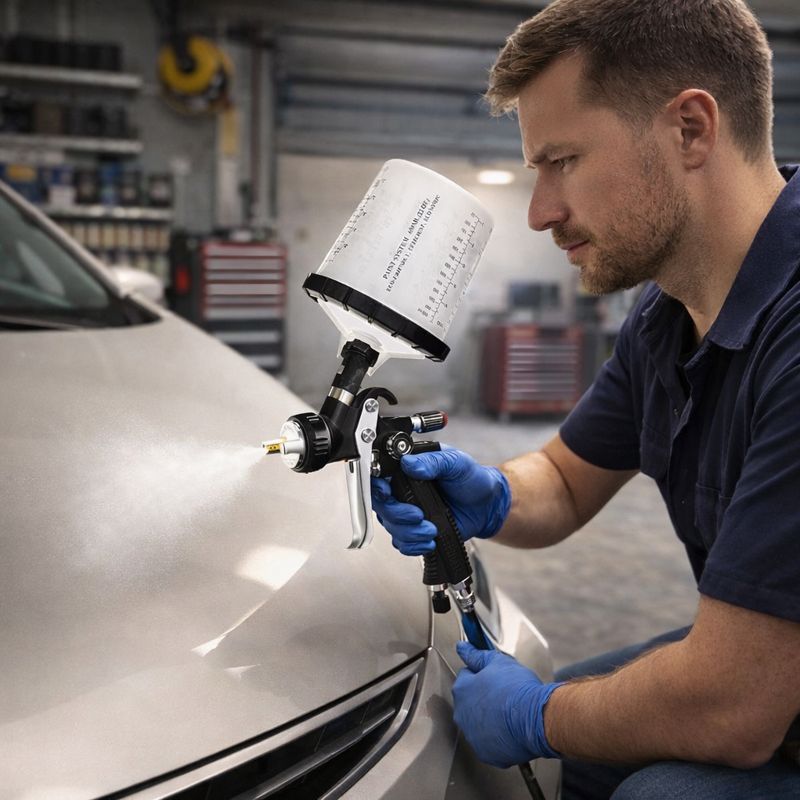 SK‑100 Gravity LVLP Spray Gun – Automotive Refinishing Tool