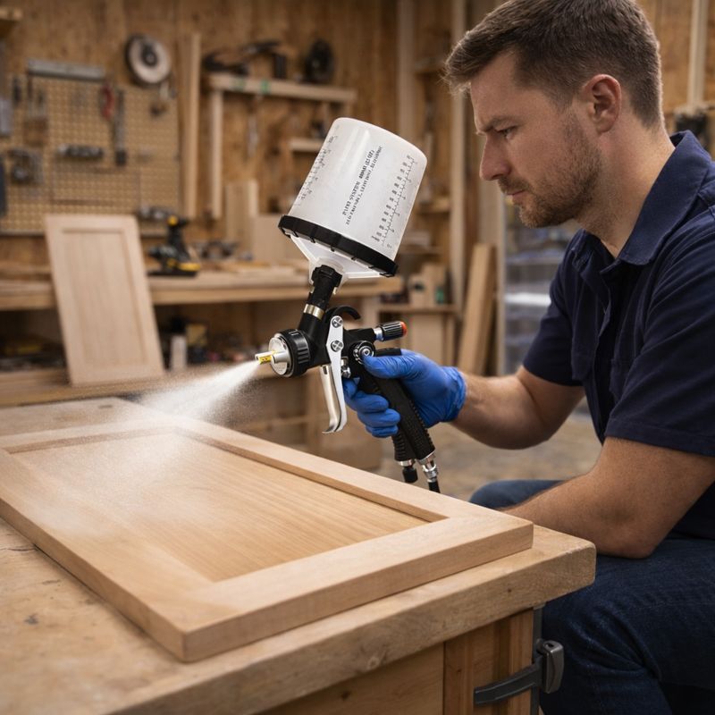 SK‑100 Precision Gravity Spray Gun – LVLP Refinishing Tool
