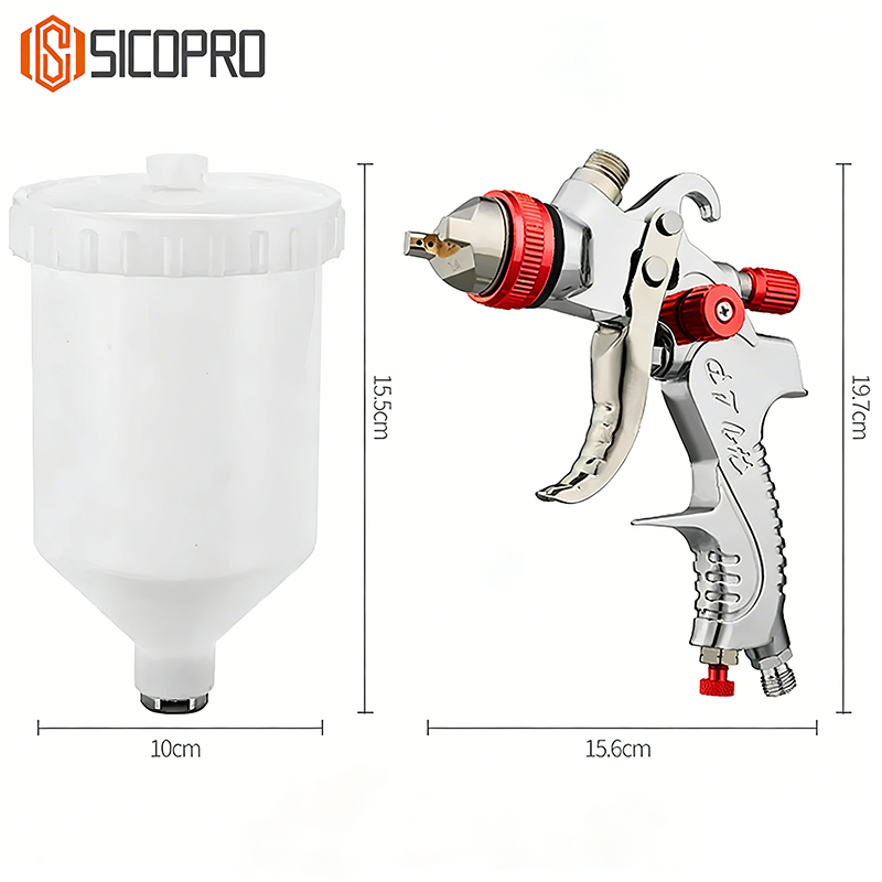 SICOPRO SK-2008 MULTICOLOR LVLP Spray Gun Kit – Full Color Edition